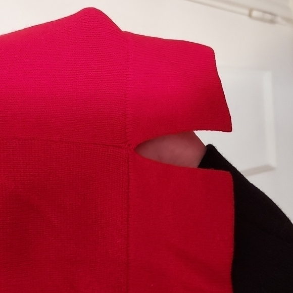 Ann Taylor Petite Crystal Jeweled Rhinestone Collar Sweater In Red - Picture 12 of 12